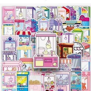 50 Cartoon Claw Machine Graffiti Stickers Vinyl Decals Junk Journal